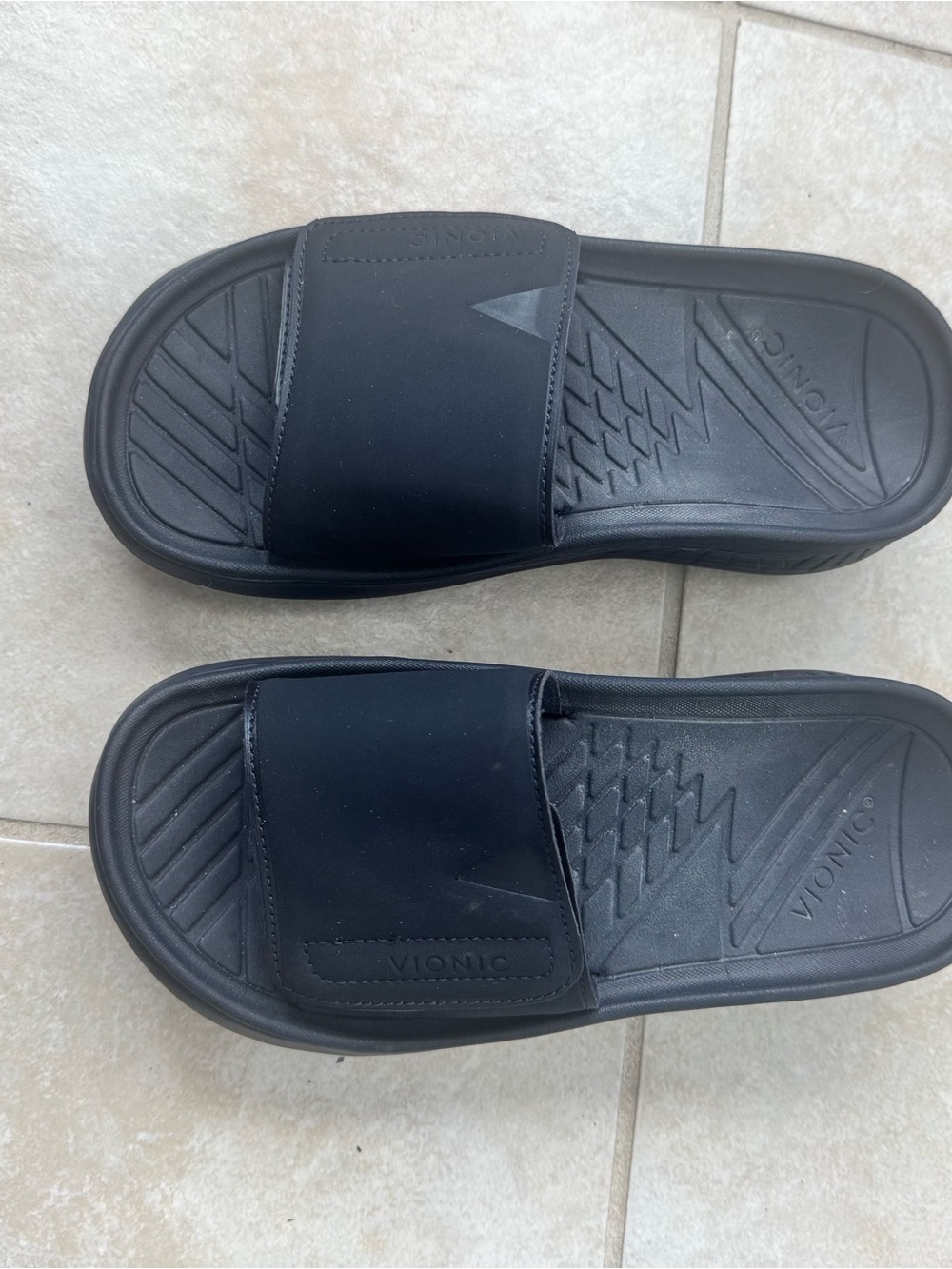 Vionic Rejuvenate Recovery Slides Womens 7 Black Adjustable Orthotic Sandals - Picture 4 of 9